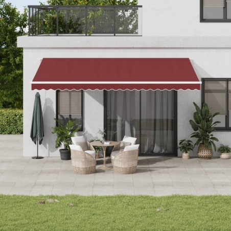 Auvent manuel rétractable bordeaux 500x350 cm 510498510498