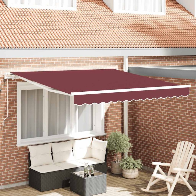 Auvent rétractable automatique bordeaux 300x250 cm 510500510500