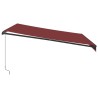 Auvent manuel rétractable avec LED bordeaux 400x350 cm 510501510501