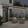 Auvent manuel rétractable avec LED marron 450x350 cm 510502510502