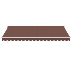 Auvent manuel rétractable avec LED marron 450x350 cm 510502510502