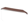 Auvent manuel rétractable avec LED marron 450x350 cm 510502510502