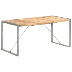 Table à manger 160x80x75 cm Bois de manguier massif brut 510506510506