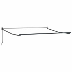 Auvent rétractable anthracite/blanc 3x2,5 m tissu et aluminium 510507510507