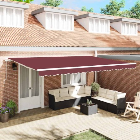 Auvent manuel rétractable bordeaux 500x300 cm 510508510508