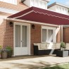 Auvent manuel rétractable bordeaux 500x300 cm 510508510508