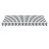 Auvent rétractable anthracite et blanc 3,5x2,5m tissu/aluminium 510509510509