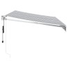 Auvent rétractable anthracite et blanc 3,5x2,5m tissu/aluminium 510509510509