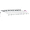 Auvent rétractable anthracite et blanc 3,5x2,5m tissu/aluminium 510509510509