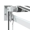 Auvent rétractable anthracite et blanc 3,5x2,5m tissu/aluminium 510509510509