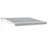Auvent rétractable anthracite/blanc 3x2,5 m tissu et aluminium 510510510510