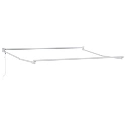 Auvent rétractable anthracite/blanc 3x2,5 m tissu et aluminium 510510510510