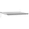 Auvent rétractable anthracite et blanc 5x3 m tissu et aluminium 510511510511