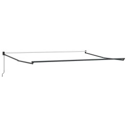 Auvent rétractable anthracite et blanc 5x3 m tissu et aluminium 510511510511