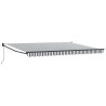 Auvent rétractable anthracite et blanc 4,5x3 m tissu/aluminium 510512510512