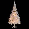 Arbre de Noël artificiel pré-éclairé avec boules blanc 150 cm 510513510513