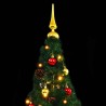 Arbre de Noël artificiel pré-éclairé avec boules vert 210 cm 510514510514