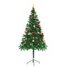 Arbre de Noël artificiel pré-éclairé avec boules vert 180 cm 510515510515
