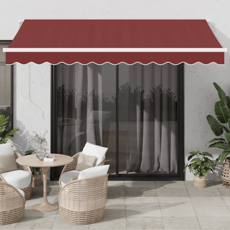 Auvent manuel rétractable bordeaux 350x250 cm 510517510517