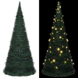 Sapin de Noël artificiel pré-éclairé avec guirlandes vert 150cm 510519510519