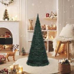 Sapin de Noël artificiel pré-éclairé avec guirlandes vert 150cm 510519510519