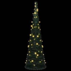 Sapin de Noël artificiel pré-éclairé avec guirlandes vert 150cm 510519510519