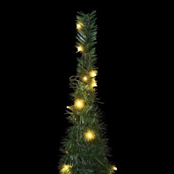 Sapin de Noël artificiel pré-éclairé avec guirlandes vert 150cm 510519510519