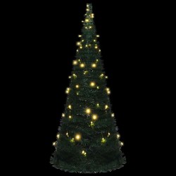 Sapin de Noël artificiel pré-éclairé avec guirlandes vert 210cm 510520510520