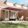 Auvent manuel rétractable bordeaux 450x300 cm 510522510522