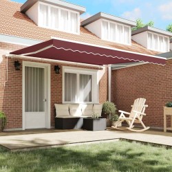 Auvent manuel rétractable bordeaux 400x300 cm 510523510523