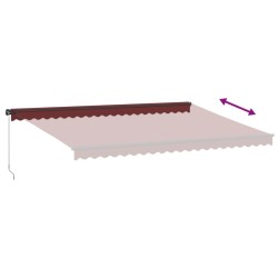 Auvent manuel rétractable bordeaux 500x350 cm 510525510525
