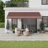 Auvent manuel rétractable marron 500x350 cm 510527510527
