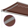 Auvent manuel rétractable marron 500x350 cm 510527510527