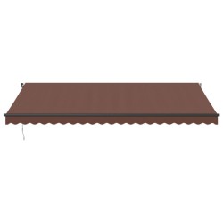 Auvent manuel rétractable marron 500x350 cm 510528510528