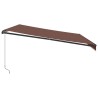 Auvent manuel rétractable marron 500x350 cm 510528510528