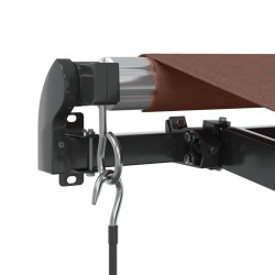 Auvent manuel rétractable marron 500x350 cm 510528510528