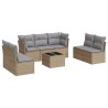 Salon de jardin avec coussins 8 pcs beige résine tressée 510534510534