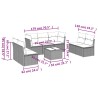 Salon de jardin avec coussins 8 pcs beige résine tressée 510534510534