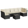 Salon de jardin 8 pcs avec coussins noir résine tressée 510535510535