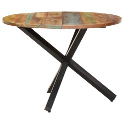 Table à dîner ronde 100x100x75 cm Bois de récupération massif 510539510539
