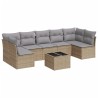 Salon de jardin avec coussins 8 pcs beige résine tressée 510541510541