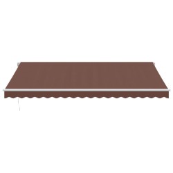 Auvent manuel rétractable marron 450x350 cm 510542510542