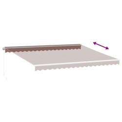 Auvent manuel rétractable marron 450x350 cm 510542510542