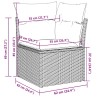 Salon de jardin avec coussins 6 pcs beige résine tressée 510545510545