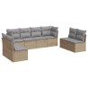Salon de jardin avec coussins 8 pcs beige résine tressée 510551510551
