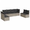 Salon de jardin 8 pcs avec coussins gris clair résine tressée 510552510552