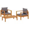 Salon de jardin avec coussins 3 pcs bois massif d'acacia 510554510554
