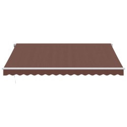 Auvent manuel rétractable marron 400x350 cm 510555510555