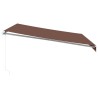 Auvent manuel rétractable marron 400x350 cm 510555510555