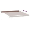 Auvent manuel rétractable marron 400x350 cm 510555510555